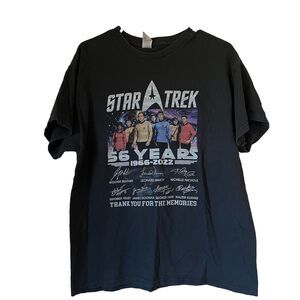 Gildan - Star Trek - 56 Years Anniversary - Signature T Shirt- Size L